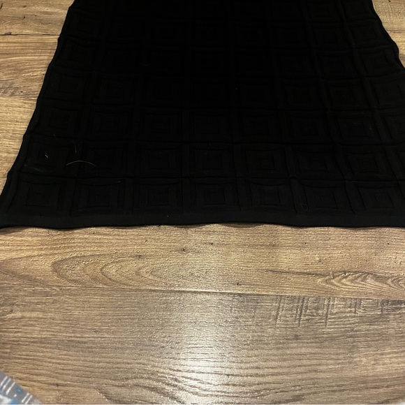 Biana's Vera Square Detail Knit Sheath Dress in Black - Picture 9 of 10